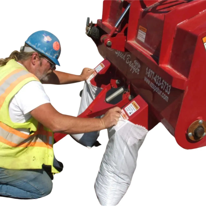 EZ SPOT UR Skid Steer Sand Bag Attachment in white background