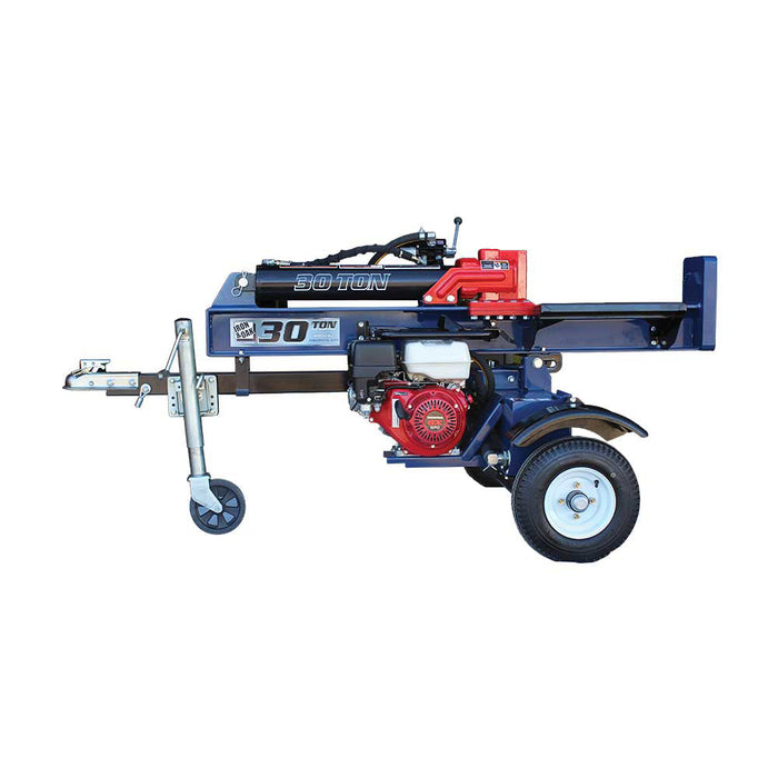 Iron and Oak 30 Ton Vertical Horizontal Log Splitter Torsion Axle left side view