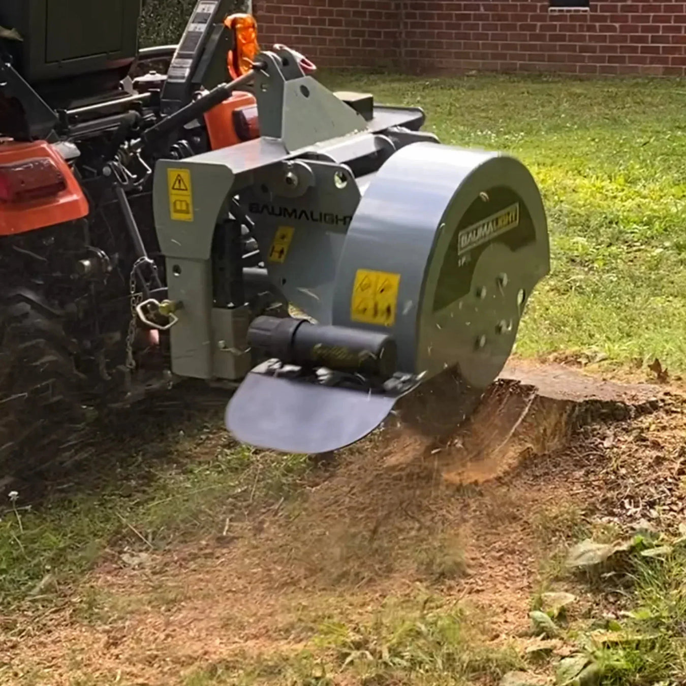 Baumalight 1P24 Stump Grinder For Tractors in Action