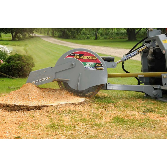 3 point stump grinder left side view