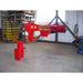 30 pro log splitter skid steer attachment hanging in warehouse front right view with splitter attachment on ground