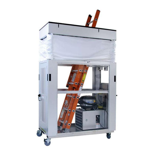 Abatement Technologies Mobile Dust Containment Cart AIRE GUARDIAN AG8000PAS with Portable Air Scrubber PAS750 in white background