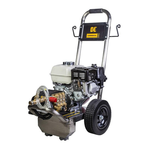 BE Power Equipment 2500 PSI Pressure Washer 3_0 GPM External Unloader General Pump in white background