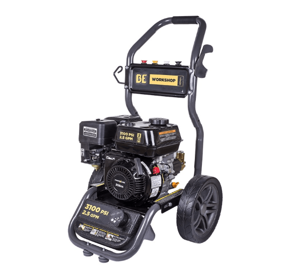 BE Power Equipment 3100 PSI Cold Gas Pressure Washer BE317RAS 2_5 GPM 210cc Powerease Engine Axial Pump in white background