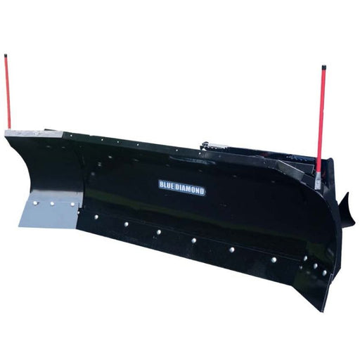 Blue Diamond Autowing Skid Steer Snow Plow Blade in White Background