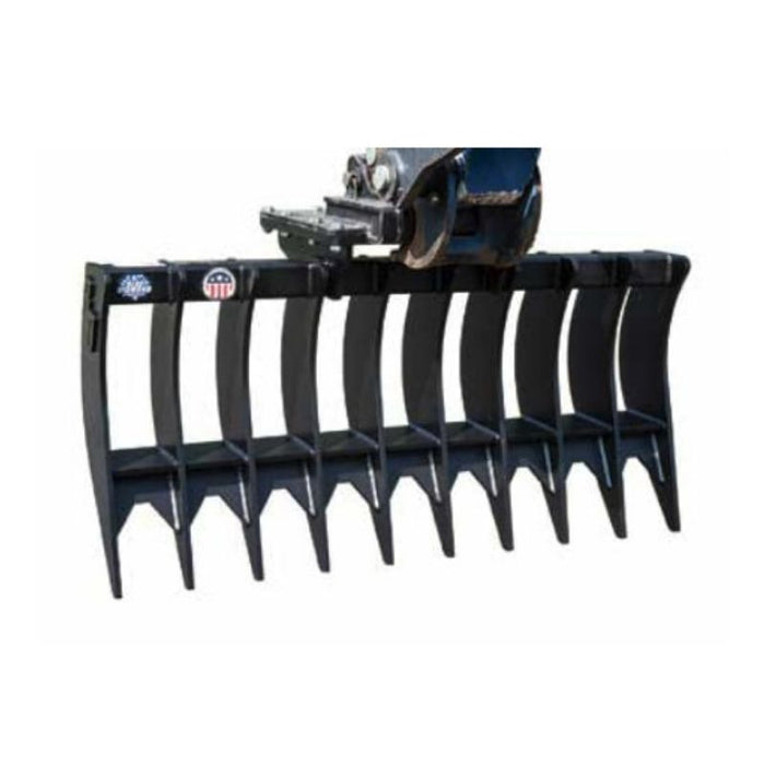 Blue Diamond Heavy Duty Rake Excavator in White Background