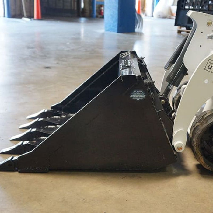 Blue Diamond Low Profile Skid Steer Bucket Left Side View