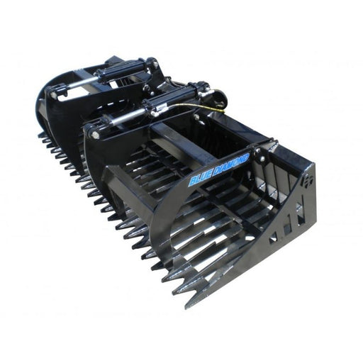 Blue Diamond Rock Bucket Grapple For Skid Steer Standard Duty in white background