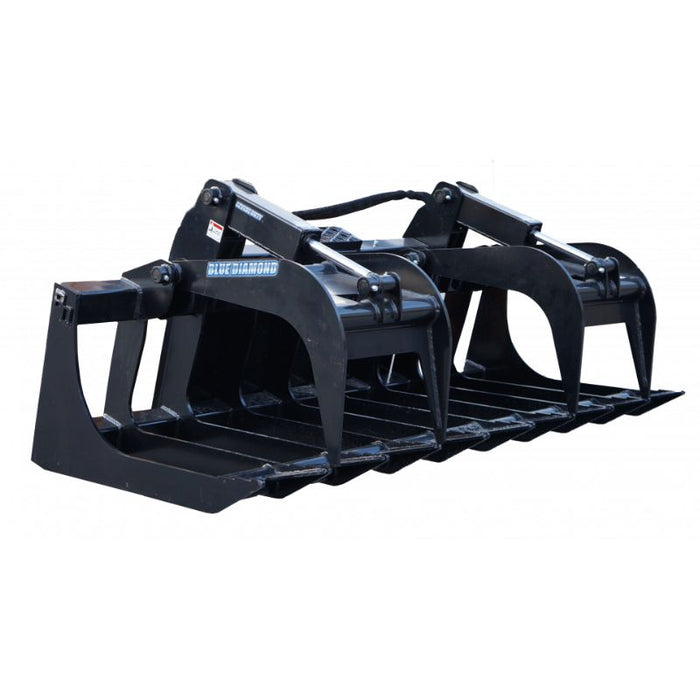 Blue Diamond Severe Duty Skid Steer Root Grapple in white background