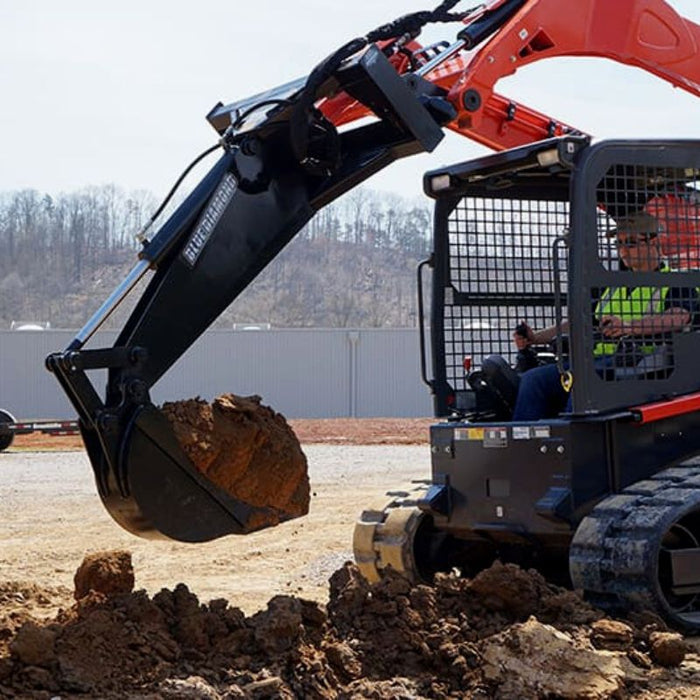 Blue Diamond Skid Steer Backhoe Attachment Side view