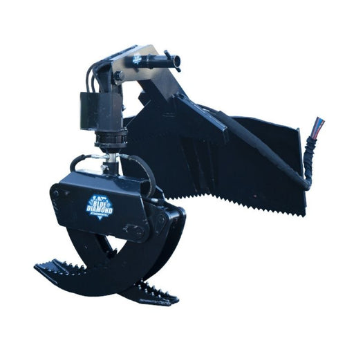 Blue Diamond Skid Steer Log Grapple in White Background