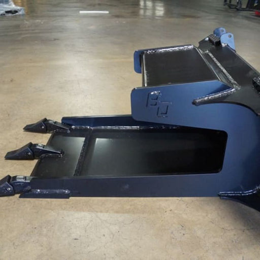 Blue Diamond Slab Concrete Bucket For Skid Steer Left Side