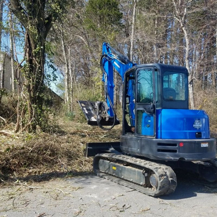 Brush Cutter For Mini Excavator in Action