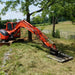 Brush Cutter Mini Excavator in Grassland