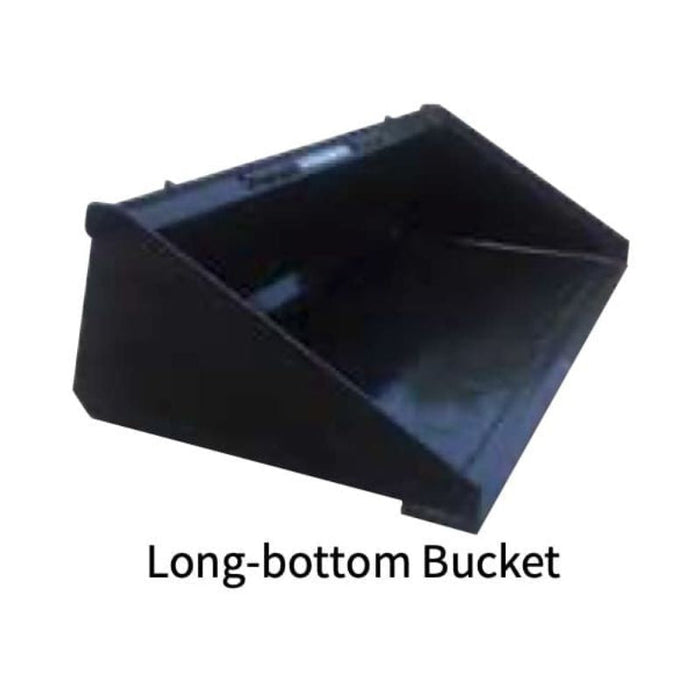 Bucket Skid Steer Long Bottom Bucket Left View