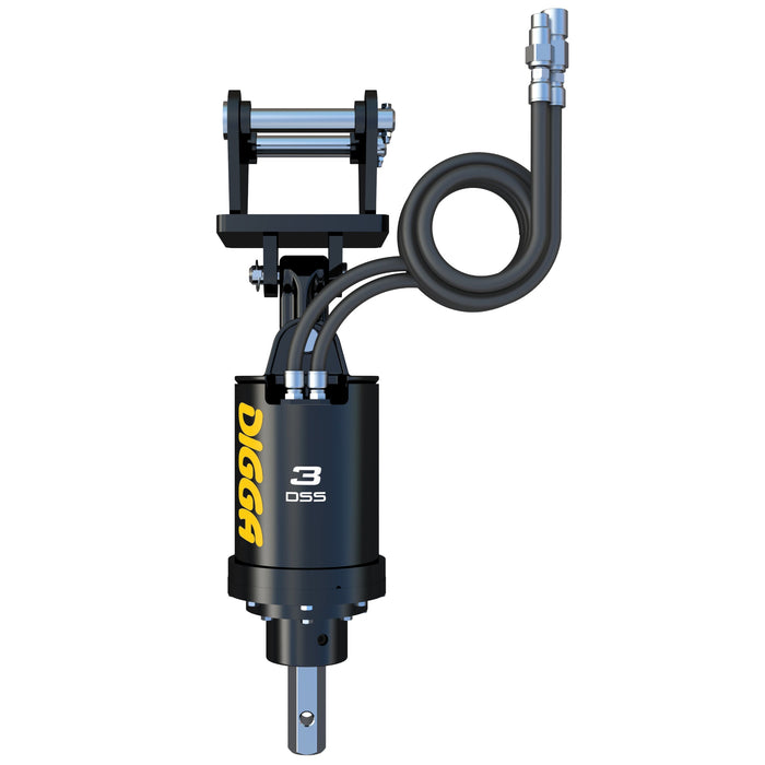 Digga 3DSS Excavator And Skid Steer Auger Attachment With Mount
