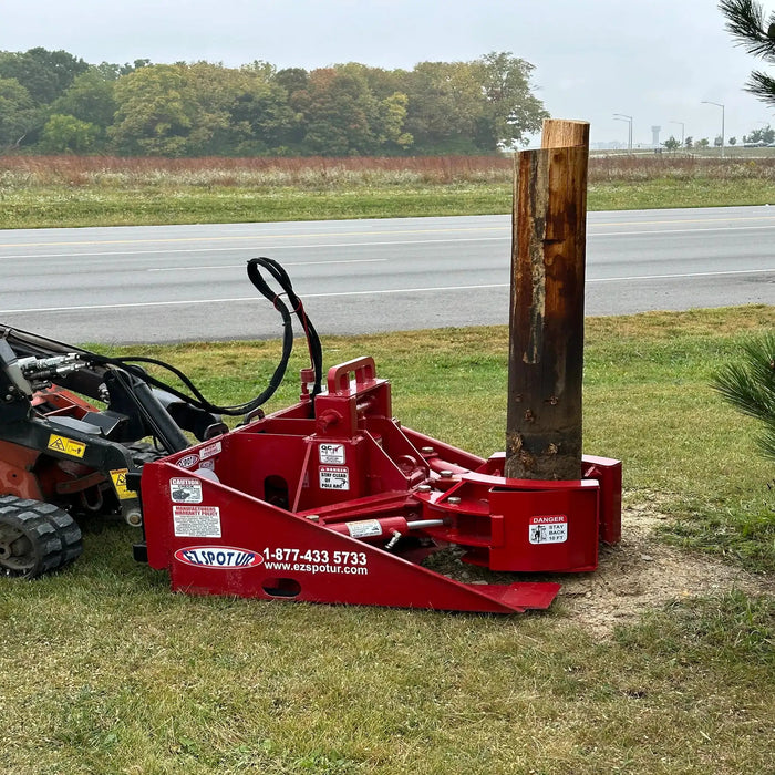 EZ SPOT UR Mini Pole Jack Attachment for Skid Steer side view