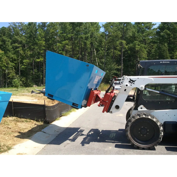 EZ SPOT UR Pallet Forks Skid Steer Attachment operating