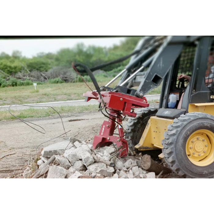 EZ SPOT UR Rock and Pole Claw Skid Steer Attachment in action