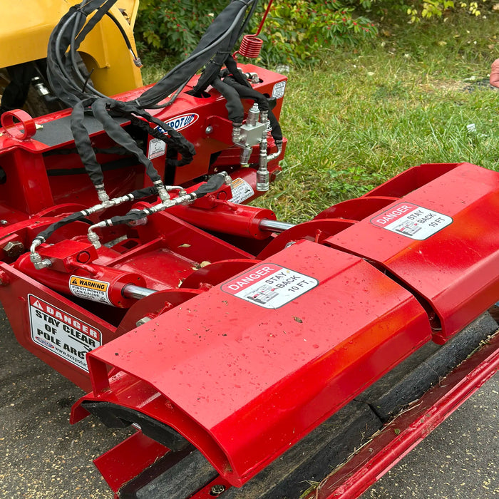 EZ SPOT UR Skid Steer Pole Setter side view close up