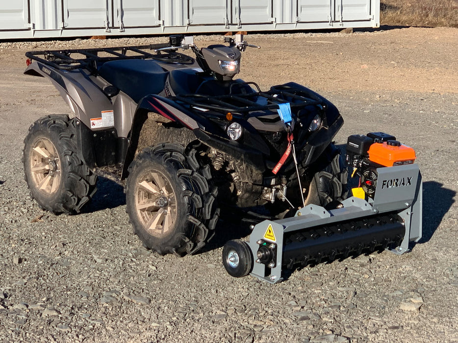 Forax Equipment GP36 Gas Powered Mulcher Atv Attachment in action