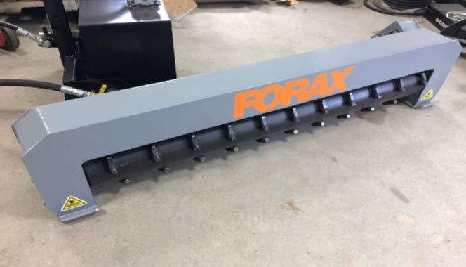 Forax Equipment HD72 Heavy Duty Mulcher for Skid Steer Tractor on ground