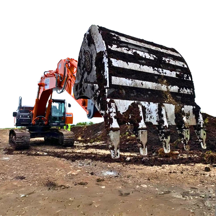 Geith Heavy Duty Excavator Digging Bucket bottom front view