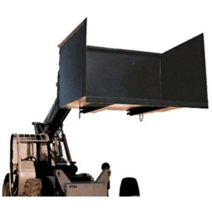 Haugen Attachments Telehandler Trash Hopper mounted