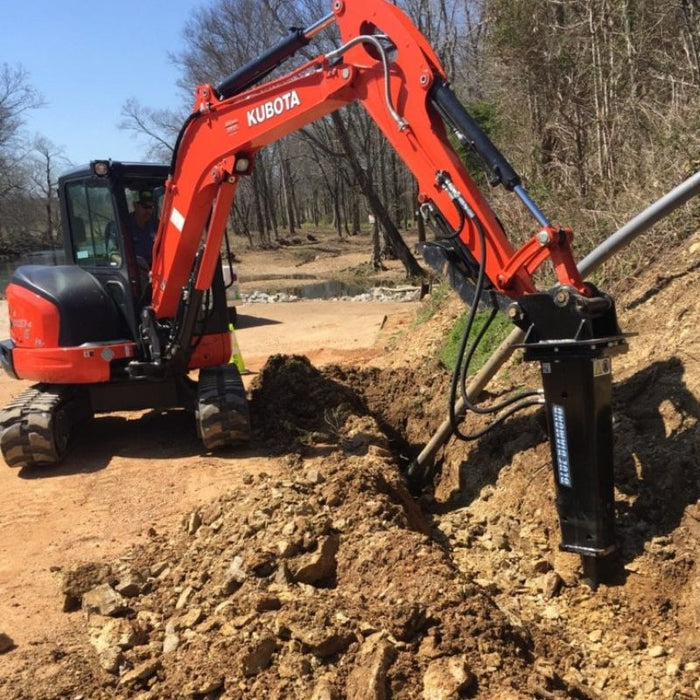 Hydraulic Hammer For Excavator In Action