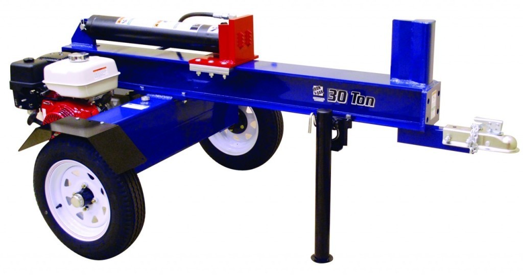 Iron and Oak 30 Ton Horizontal Log Splitter in white background