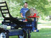 Iron and Oak 30 Ton Log Splitter With Log Lift in action