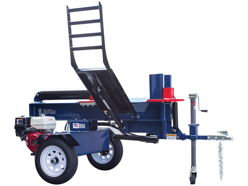 Iron and Oak 30 Ton Log Splitter With Log Lift in white background