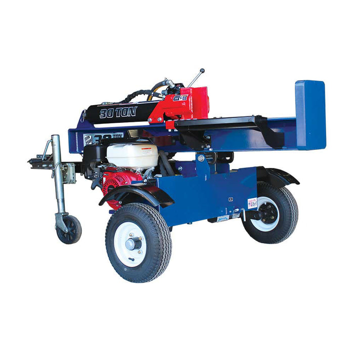 Iron and Oak 30 Ton Vertical Horizontal Log Splitter Torsion Axle right view
