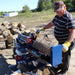 Iron and Oak 30 Ton Vertical Horizontal Log Splitter Torsion Axle with operator