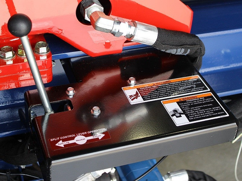Iron and Oak 37 Ton Log Splitter control