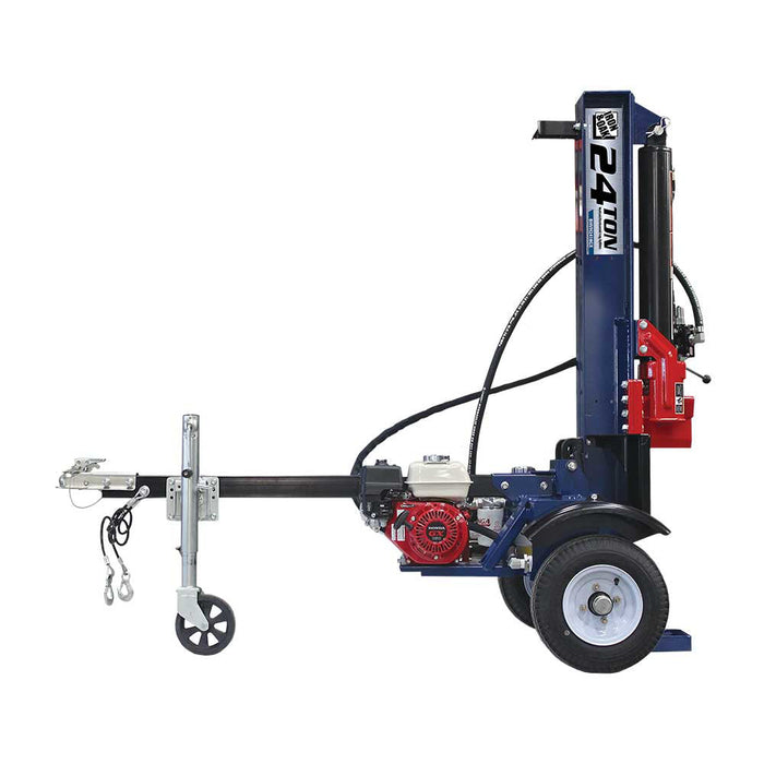 Iron and Oak Vertical Horizontal 24 Ton Log Splitter in white background