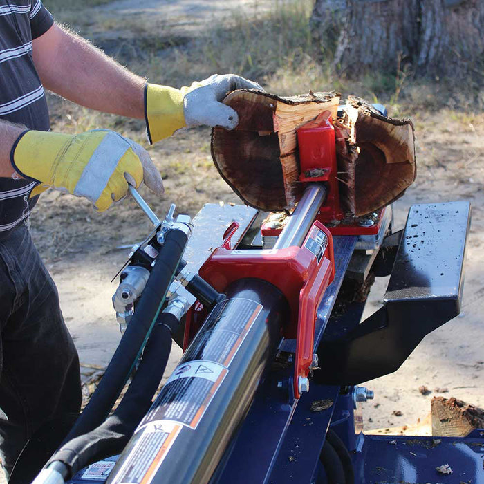 Iron and Oak Vertical Horizontal 24 Ton Log Splitter left side view