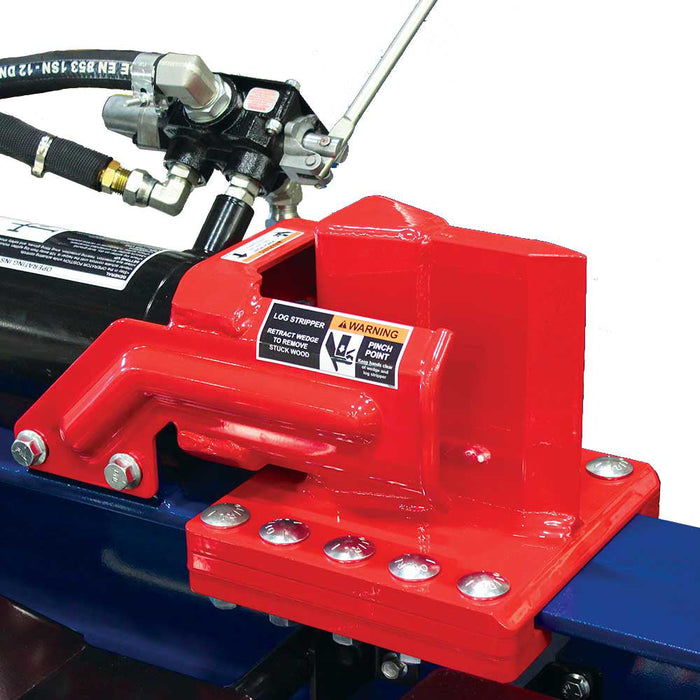 Iron and Oak Vertical Horizontal 24 Ton Log Splitter top view close up part