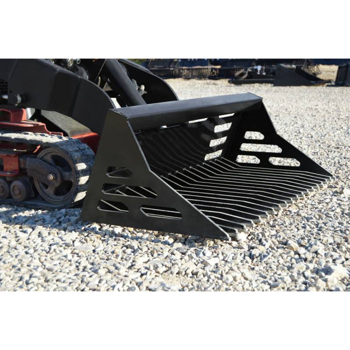 Loflin Fabrication Mini Skid Steer Rock Bucket Left View