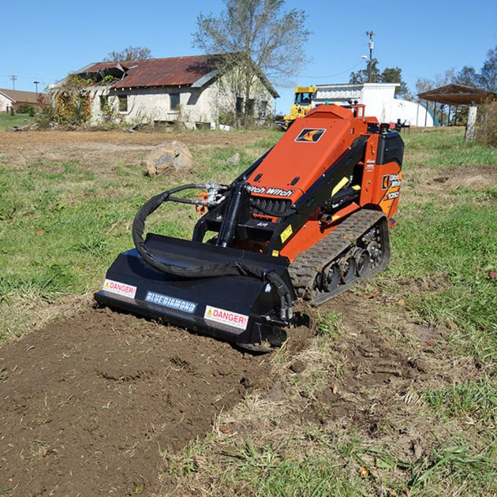 Mini Skid Steer Rototiller in Action