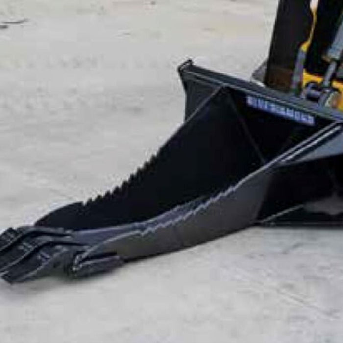 Mini Skid Steer Stump Bucket Close Up