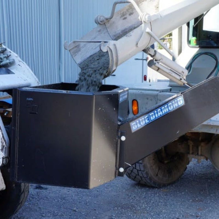 Skid Steer Concrete Dispensing Bucket Side View