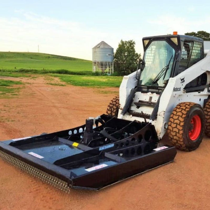 Skid Steer Heavy Duty Brush Cutter in Grass Land