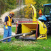 Wallenstein BX102RI Hydraulic Feed Tractor Wood Chipper in action