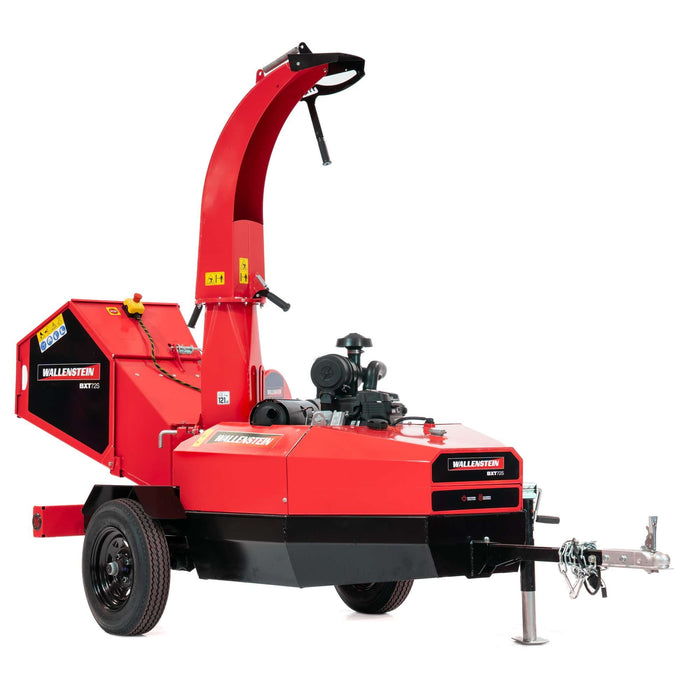 Wallenstein BXT72S Towable Wood Chipper Gravity Feed left front view