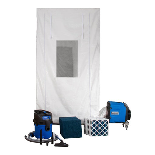 abatement technologies compliance kit with caddy air scrubber and hepa vacuum icmobvc icra in white background