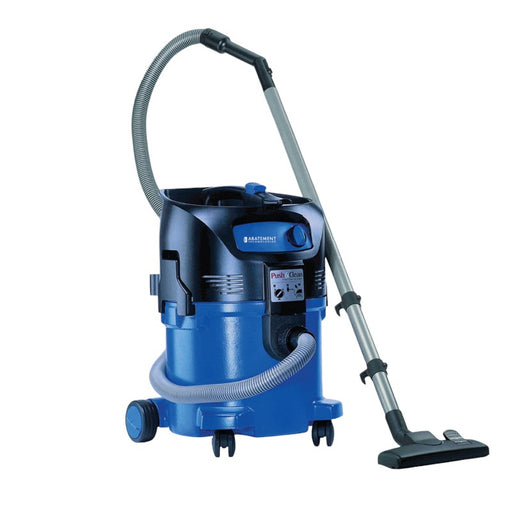 abatement technologies wet dry hepa vacuum cleaner canister style v8000wd in white background