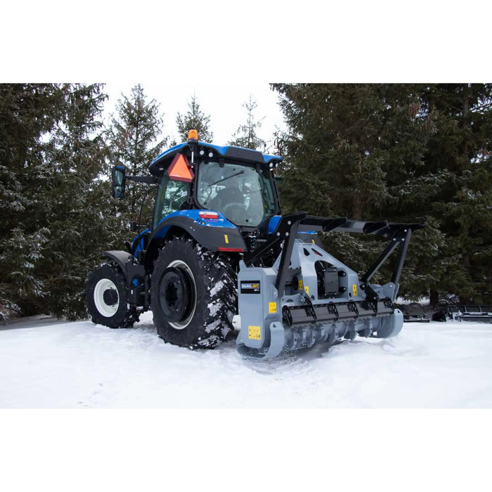 baumalight brush mulcher in snow