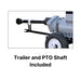 baumalight generator kr series trailer and pto shaft in white background