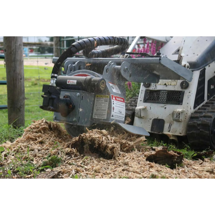 baumalight stump grinder in action on stump